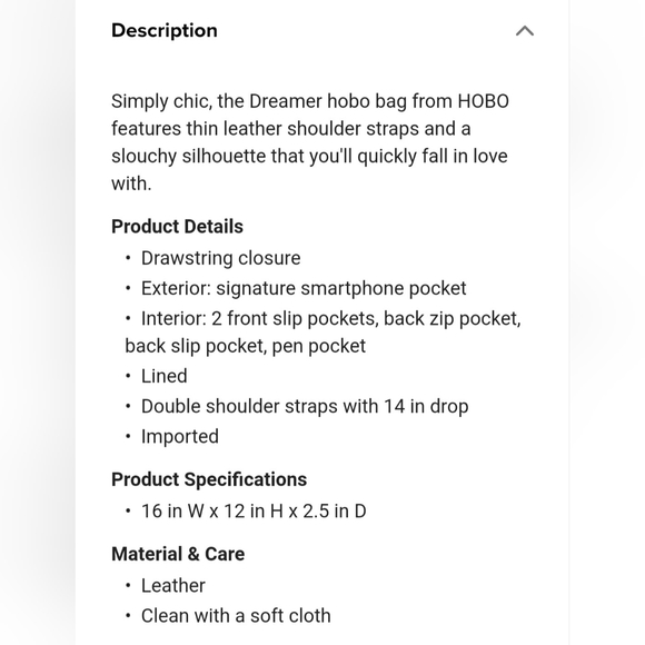 Hobo Dreamer Leather Cinch Tote in Buff (cream color) - Picture 7 of 8